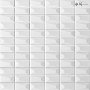 Мозаика NSmosaic R-358 керамика матовая 30х30 см чип 23х48 мм, белый