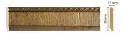Плинтус напольный 144-3 ДМ Decomaster (80х11х2400 мм)