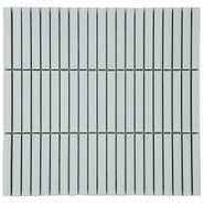 Мозаика Marble Mosaic Kit-Kat White керамика 28.2х29.4 см матовая чип 12x92 мм, белый
