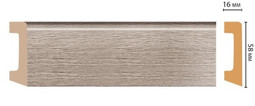 Плинтус напольный D234-77 ДМ Decomaster (58х16х2400 мм) 