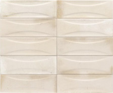 Настенная плитка Hanoi Arco White 6,5x20 Equipe глянцевая керамическая 30039