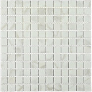 Мозаика Mia White (Matt) стекло 30х30 см Bonaparte матовая чип 23х23 мм, белый
