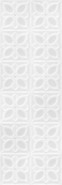 Настенная плитка LBU053D Lissabon Рельеф Квадраты Белый 25х75 глянцевая керамическая