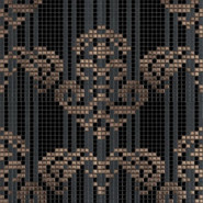 Мозаика Regi001 керамика 30х30 см Appiani Tessuti матовая чип 12х12 мм, коричневый, черный