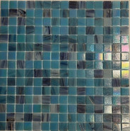 Мозаика из стекла PIX126 чип 20x20 мм, бумага 316х316х4 мм, глянцевая, бирюзовый, синий