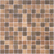 Мозаика Wood Dark Blend (на сетке)