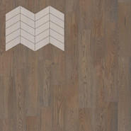 Паркетная доска Lab Arte Chevron Дуб Натур Грис лак французская елка 400/328х125х14/3/60°