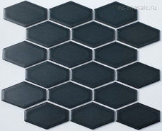 Мозаика R-313 керамика керамика 26.8х29.4 см матовая чип 60х95 мм, черный