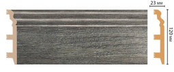Плинтус напольный  D233-86 ДМ Decomaster (120х23х2400 мм)