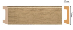 Плинтус напольный D234-83 ДМ Decomaster (58х16х2400 мм) 