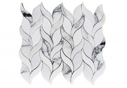 Мозаика Lumina Art мрамор 28.8х33.8 см полированная, белый, серый