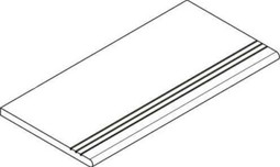 Ступень угловая Avantgarde Silver Gradino Round Grip 30x120 Dx керамогранит антискользящая (grip) Italon x2 620040000192