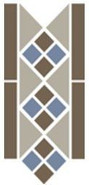 Бордюр Border Lisbon with 1 strip (Tr.01, Dots 29+11, Strips 29) 28х15 матовый керамогранит