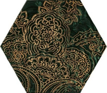 Декор Urban Colours Green Inserto Szklane Heksagon B 17.1x19.8 глянцевый керамический