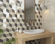 Мозаика Rockstone Antracite Mozaika Cięta Mix 20,4x23,8 керамогранит матовая, серый 5900144089495