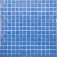 Мозаика AG03 Средне-синий (бумага) стекло 32.7х32.7 см глянцевая чип 20х20 мм