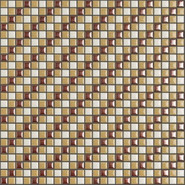 Мозаика Diag004 керамика 30х30 см Appiani Texture матовая чип 12х12 мм, белый, желтый, коричневый