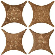 Вставка Azulev Octogonal Estrella Charme Bronce 6,7x6,7, , глянцевая керамическая