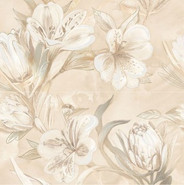 Панно Opale Beige Flower (2 шт) Azori 63х63 глянцевое керамическое 589032003