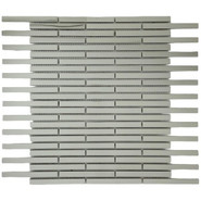 Мозаика Marble Mosaic Stripes Metal нержавеющая сталь 30х34 см чип 10х98 мм, серебро-silver