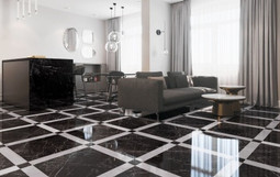Керамогранит Marmolino Black F P 60x60 R Full Lappato 1 р158919 Creto полированный универсальный MDQ31F36010G