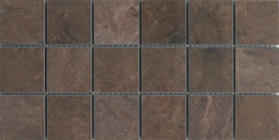 Мозаика Mk.Mixture1530RLp 15х30 керамогранит лаппатированная чип 5х5 мм, коричневый