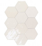 Настенная плитка Zellige Hexa White (122078) 10,8х12,4 Wow глянцевая керамическая