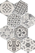 Декор Hexatile 17,5x20 Harmony Black and White матовый керамогранит