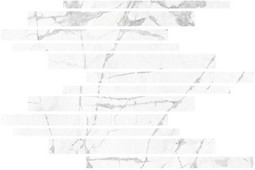 Мозаика Blanc Invisible Mureto Mosaic Soft 30x45 керамогранит Living Ceramics матовая белый, серый LV10643