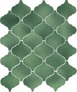 Настенная плитка 65008 Арабески Майолика Зеленый 26x30 Kerama Marazzi глянцевая керамическая