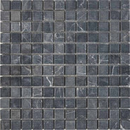 Мозаика из мрамора Nero Marquna PIX248, чип 23х23 мм, сетка 300х300х6 мм матовая, серый