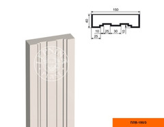 Лепнинапласт Пилястра ПЛВ-150/3 (тело) фасадная полистирол 150х2500х40 мм