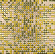 Мозаика C-101 керамика 30.5х30.5 см глянцевая чип 95х95 мм, желтый, зеленый, кремовый