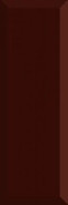 Настенная плитка Monocolor Biselado Brillo Marron 10x30 глянцевая керамическая