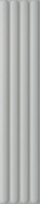 Настенная плитка Plinto Out Grey Matt 10.7х54.2 DNA Tiles матовая, рельефная (структурированная) керамическая 78803301