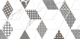 Настенная плитка TP3628H2 Декор Дамон Ромбы ректификат Primavera 30x60 глянцевая керамическая