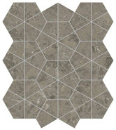 Мозаика Marvel Meraviglia Grigio Elegante Hexagon Lapp. 40,3x46,6 керамогранит Atlas Concorde Italy полированная, серый AJQ1