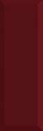 Настенная плитка Monocolor Biselado Brillo Burdeos 10x30 глянцевая керамическая