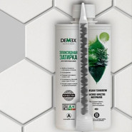 Эпоксидная двухкомпонентная затирка для плиточных швов Demex, глянцевая, серый хаки DGE-003