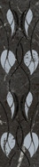 Бордюр KMB3STA003BR Тубкаль Чёрный глянцевый обрезной 7.2x30 Kerama Marazzi керамический