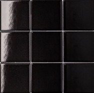 Мозаика Black Glossy (MH84000) 30х30 керамогранит глянцевая чип 97х97 мм, черный С0005251