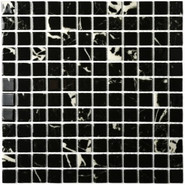 Мозаика Mia Black (Glossy) стекло 30х30 см Bonaparte глянцевая чип 23х23 мм, черный