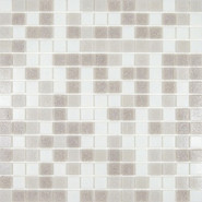 Мозаика ML43002 стекло 32.7х32.7 см глянцевая чип 20x20 мм, бежевый, белый