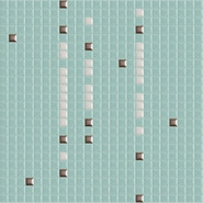 Мозаика Metrica Trattini 4 керамика 30х30 см Appiani глянцевая чип 12х12 мм, белый, зеленый, коричневый