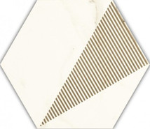 Декор Calacatta Heksagon C Mat 17.1x19.8 глазурованный, матовый керамогранит