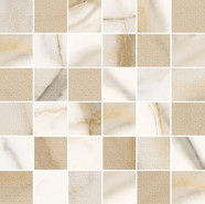 Мозаика Apulia Oro Mosaic керамика 30х30 глянцевая, матовая, бежевый, белый 587433005