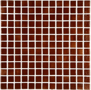 Мозаика Ezarri 2504-A стекло 31.3х49.5 см глянцевая чип 25х25 мм, коричневый