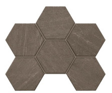 Мозаика GB03 Hexagon 25x28,5 керамогранит матовая, серый