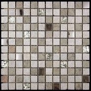 Мозаика KBE-02 (KB11-E02) 303x303 22x22 стекло+кварц+металл