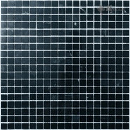 Мозаика KP-750 мрамор 30.5х30.5 см полированная чип 15х15 мм, черный